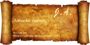 Jahoda Ágnes névjegykártya